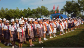 Hơn 170 đội viên đại diện 9 ngàn đội viên thiếu niên tiền phong thuộc 18 liên đội trong huyện dự lễ khai mạc
