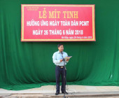 PCT UBND huyện Nguyễn Văn Thịnh phát biểu khai mạc buổi Lễ mittinh