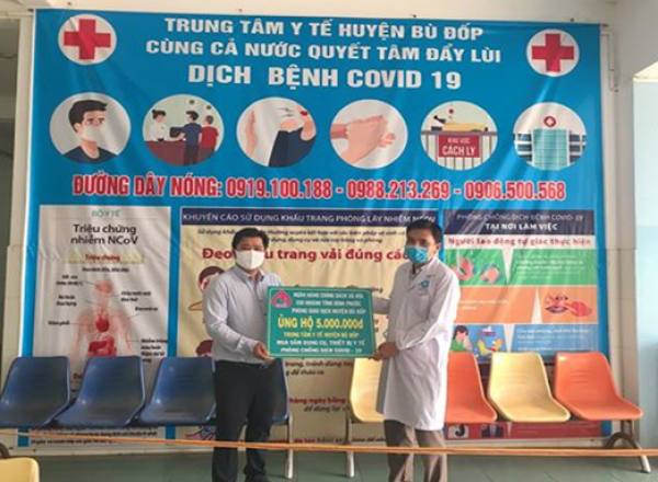 NGÂN HÀNG CHÍNH SÁCH HUYỆN BÙ ĐỐP CHUNG TAY PHÒNG CHỐNG DỊCH COVID -19