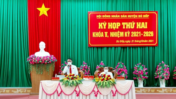 HĐND huyện Bù Đốp tổ chức kỳ họp lần thứ hai khóa V, nhiệm kỳ 2021-2026