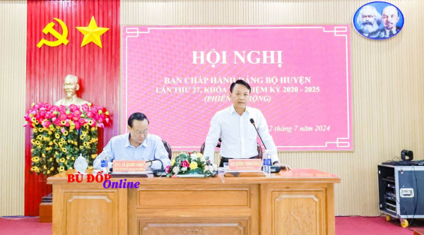 Bù Đốp: hội nghị Ban chấp hành Đảng bộ huyện lần thứ 27, nhiệm kỳ 2020-2025