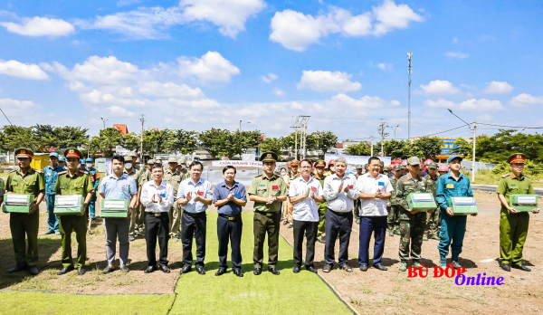 Bù Đốp: thị trấn Thanh Bình diễn tập phòng thủ dân sự năm 2024