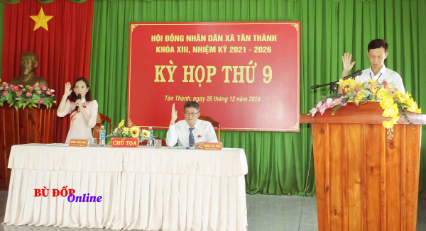 HĐND XÃ TÂN THÀNH KỲ HỌP THỨ 9