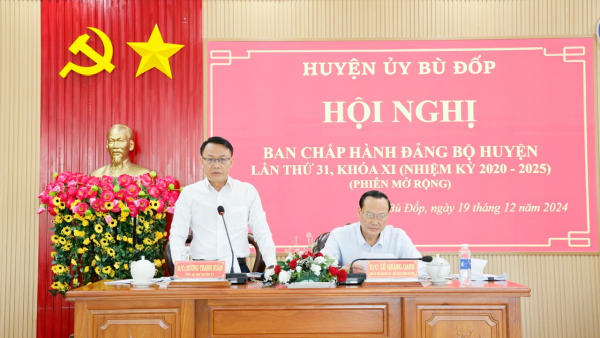 Bù Đốp: Hội nghị Ban chấp hành lần thứ 31 nhiệm kỳ 2020-2025