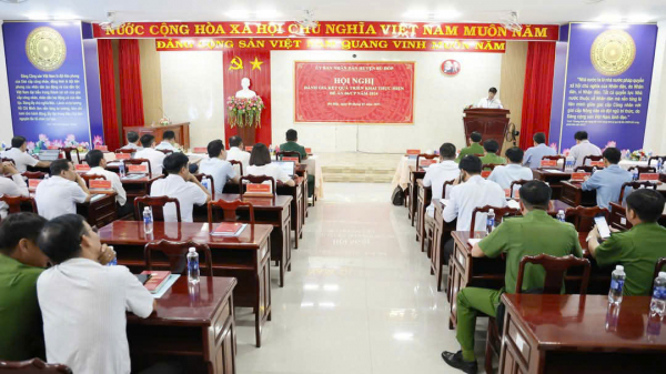 Hội nghị đánh giá kết quả thực hiện ứng dụng dữ liệu về dân cư, định danh và xác thực điện tử phục vụ chuyển đổi số năm 2024 tại huyện Bù Đốp