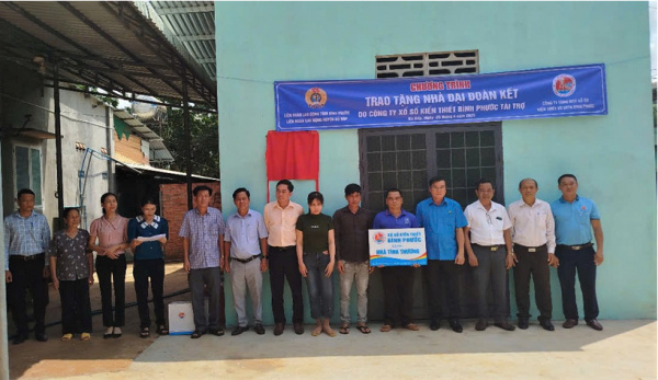 Thêm 3 căn nhà đoàn kết cho hộ khó khăn huyện Bù Đốp.